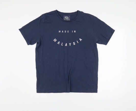 Old Skool Men’s Blue L Graphic Print Crew Neck T-Shirt