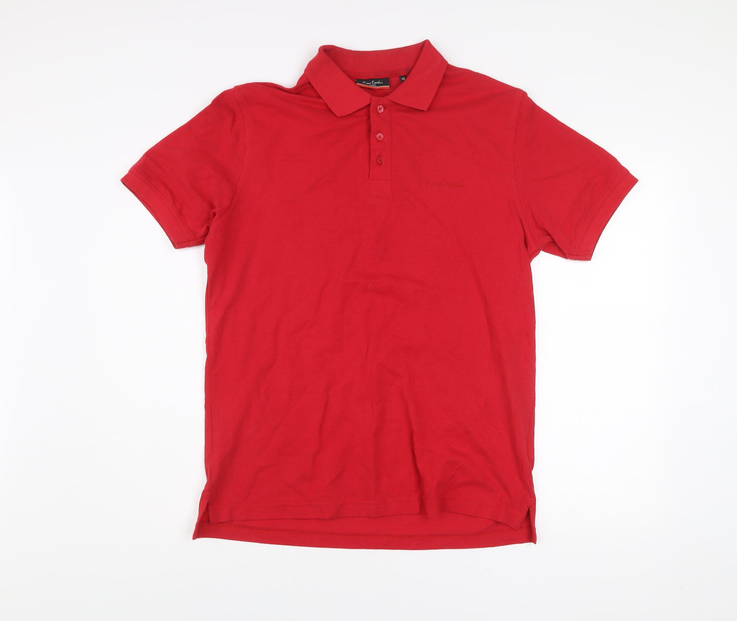 Pierre Cardin Men's Red Cotton Polo Shirt M Regular Fit Casual