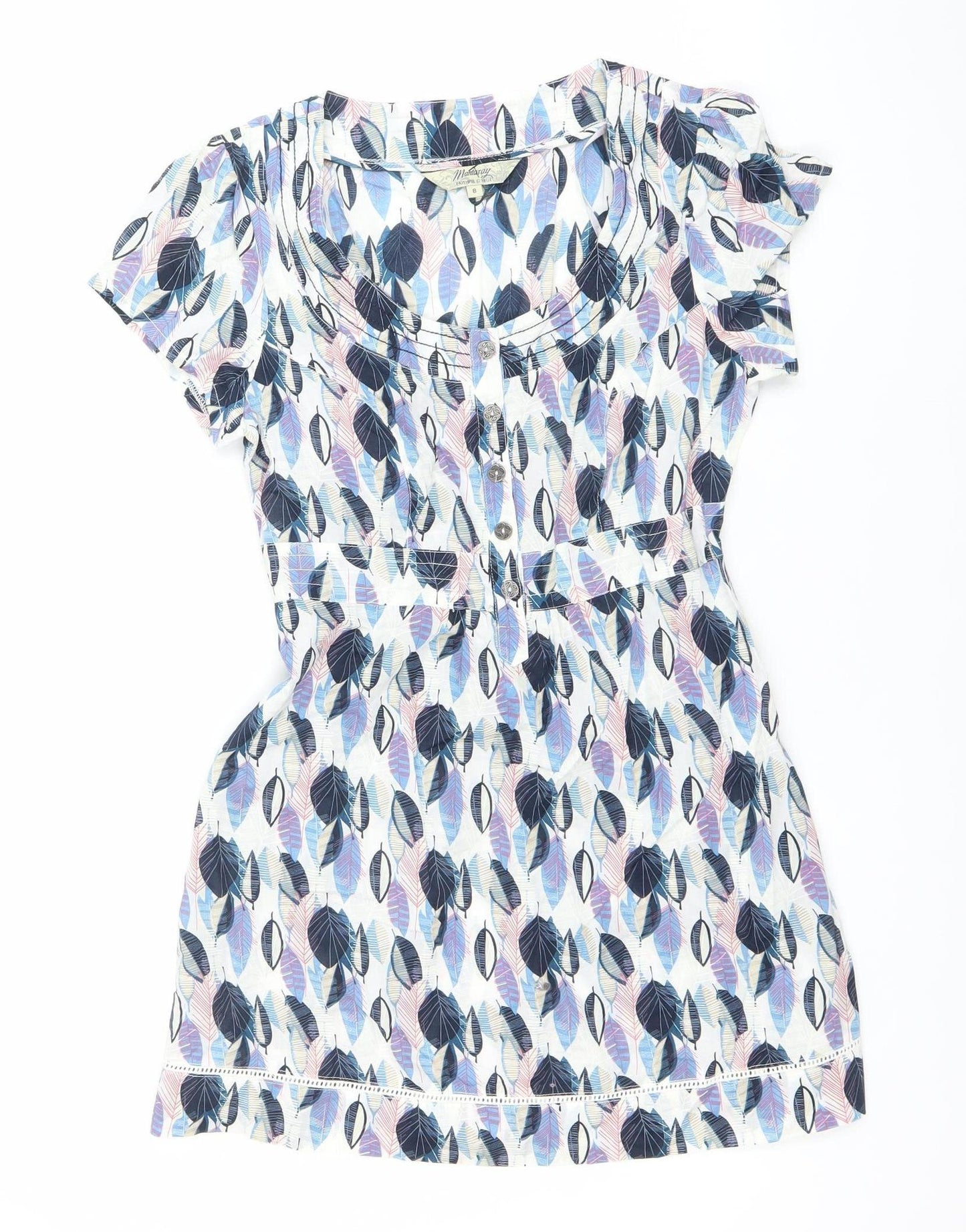 Mantaray Women’s Multicoloured Size 8 Cotton Shirt Dress