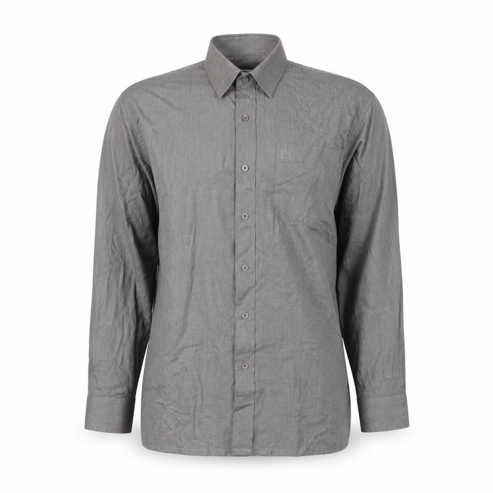 Deer Park Men’s Grey Long Sleeve Button-Up Shirt Size 15 Regular Fit