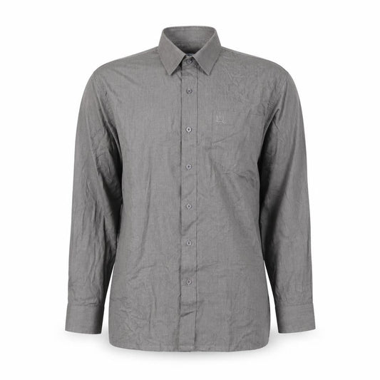 Deer Park Men’s Grey Long Sleeve Button-Up Shirt Size 15 Regular Fit