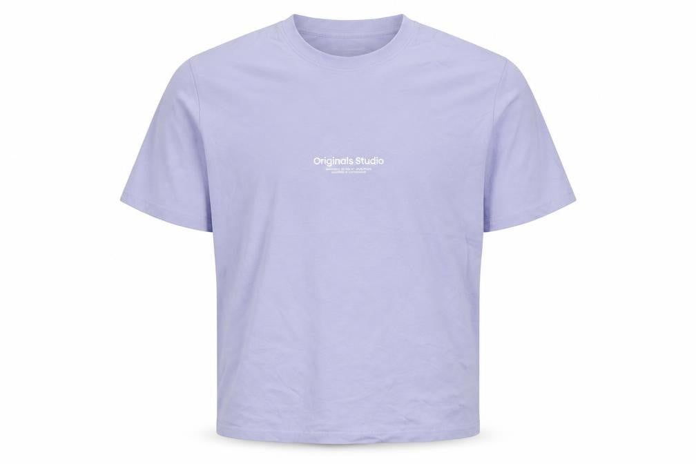 Jack & Jones Men’s Purple Medium Crew Neck Cotton T-Shirt