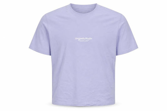 Jack & Jones Men’s Purple Medium Crew Neck Cotton T-Shirt