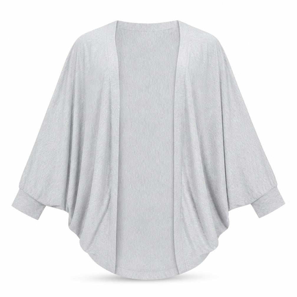 Savida Women’s Grey Open Cardigan Lightweight Jersey Size M