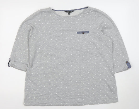 Bonmarché Women’s Grey Polka Dot 3/4 Sleeve T-Shirt Size 18