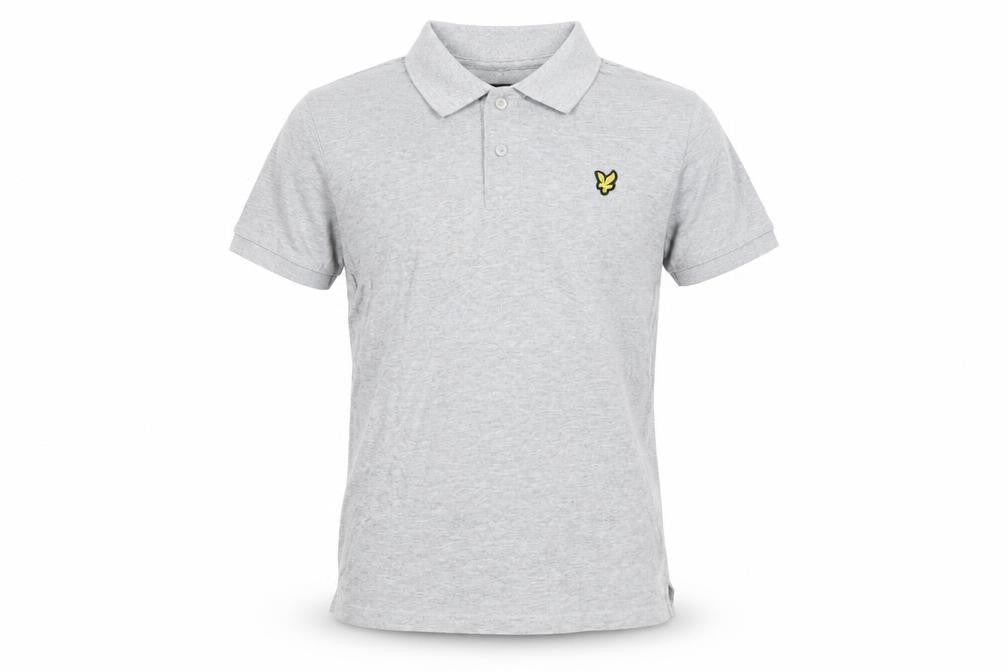 Lyle & Scott Boys Grey Polo Shirt 10-11 Years Cotton Short Sleeve