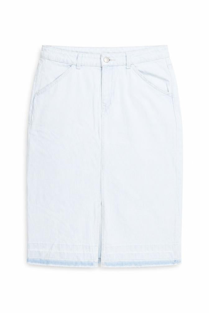 Marks & Spencer Girls Blue Denim Knee Length Pencil Skirt 13-14Y