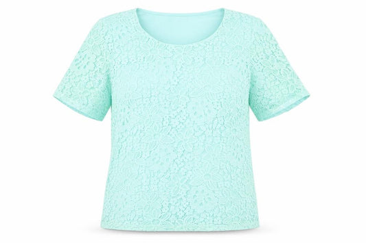 Marks and Spencer Women’s Blue Lace Blouse UK 8 Short Sleeve Tunic