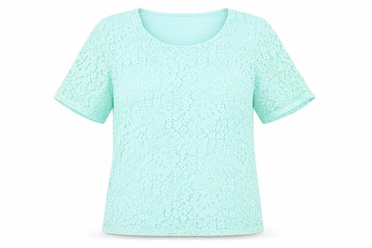 Marks & Spencer Women’s Blue Lace Blouse UK 8 Short Sleeve Tunic