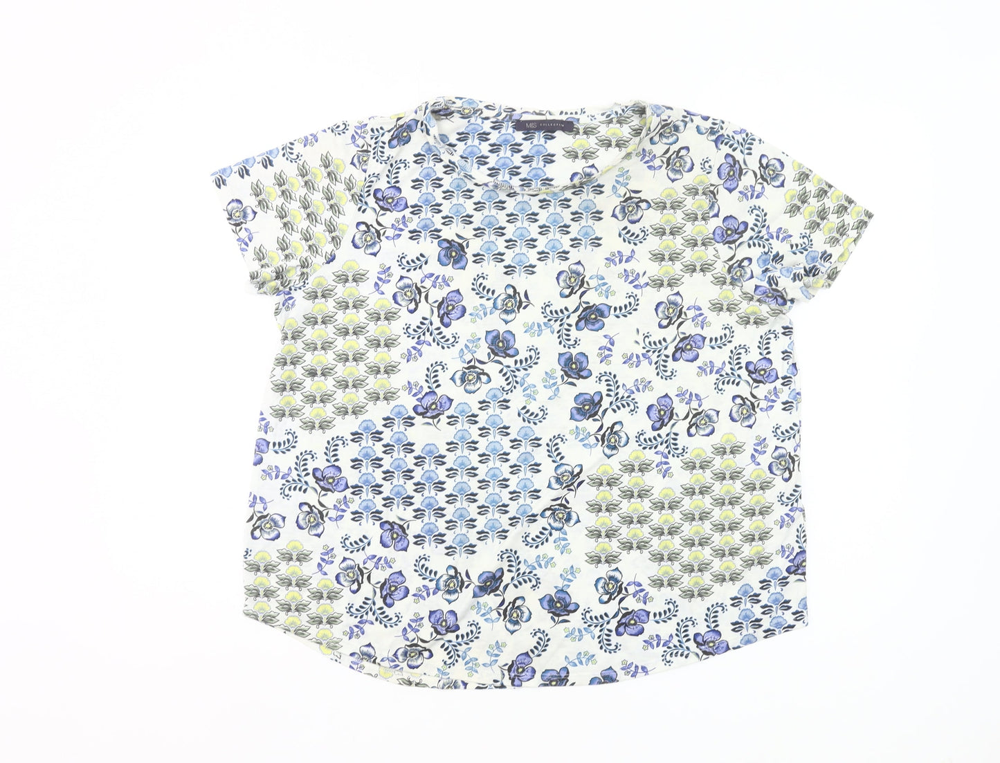 Marks and Spencer Women’s Multicoloured Floral T-Shirt UK 18