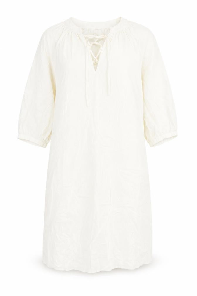 Jaeger Womens Ivory Shift Dress Size 8 Knee Length 3/4 Sleeve