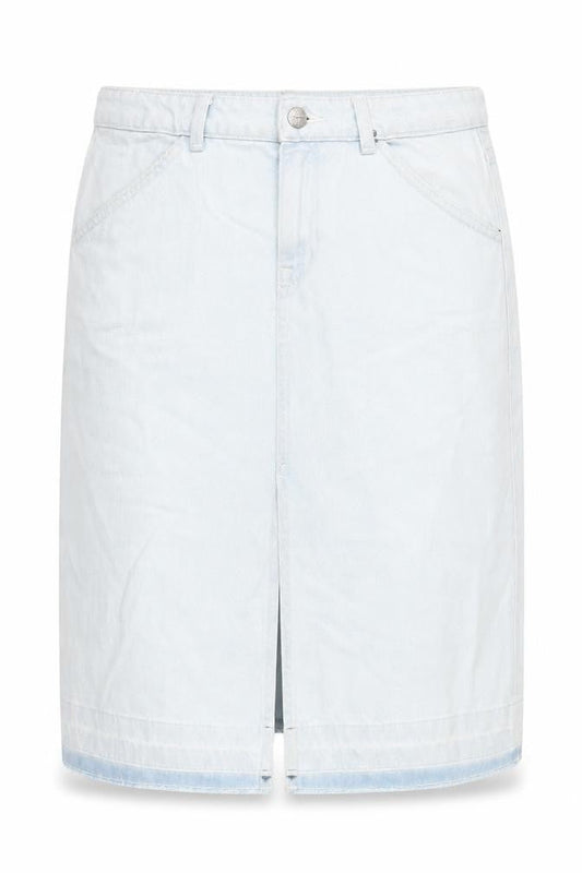 Marks & Spencer Girls Blue Denim Straight Skirt 13-14 Years Knee-Length