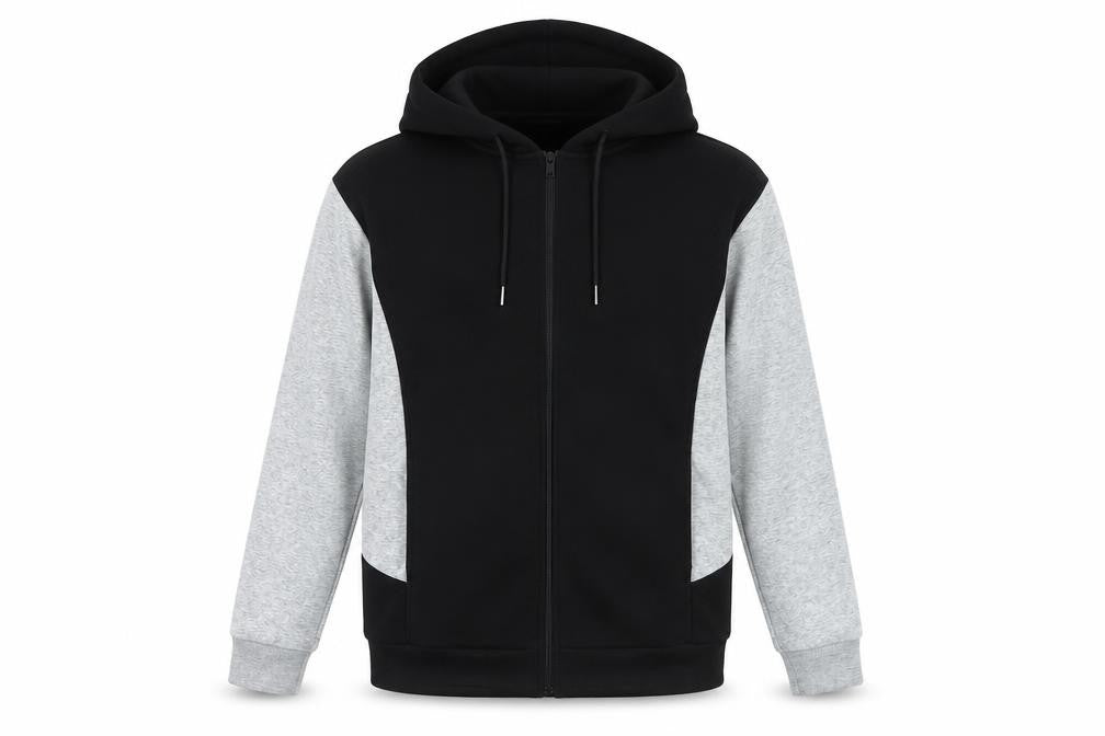 Donnay Men’s Black Grey Full Zip Hoodie Size S Regular Fit