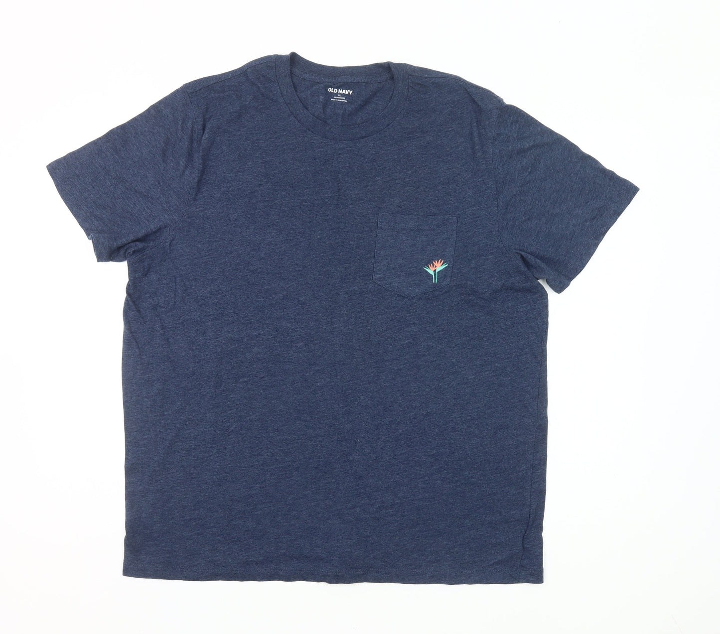 Old Navy Women Blue XL Basic Crew Neck Short Sleeve T-Shirt