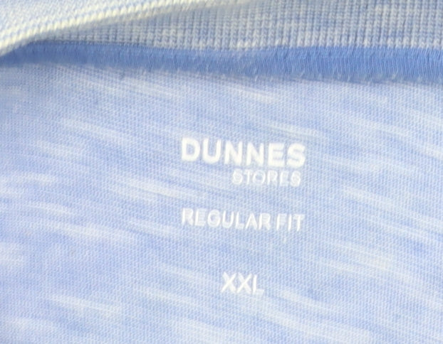 Dunnes Stores Men’s Blue 2XL Regular Fit Cotton Polo Shirt