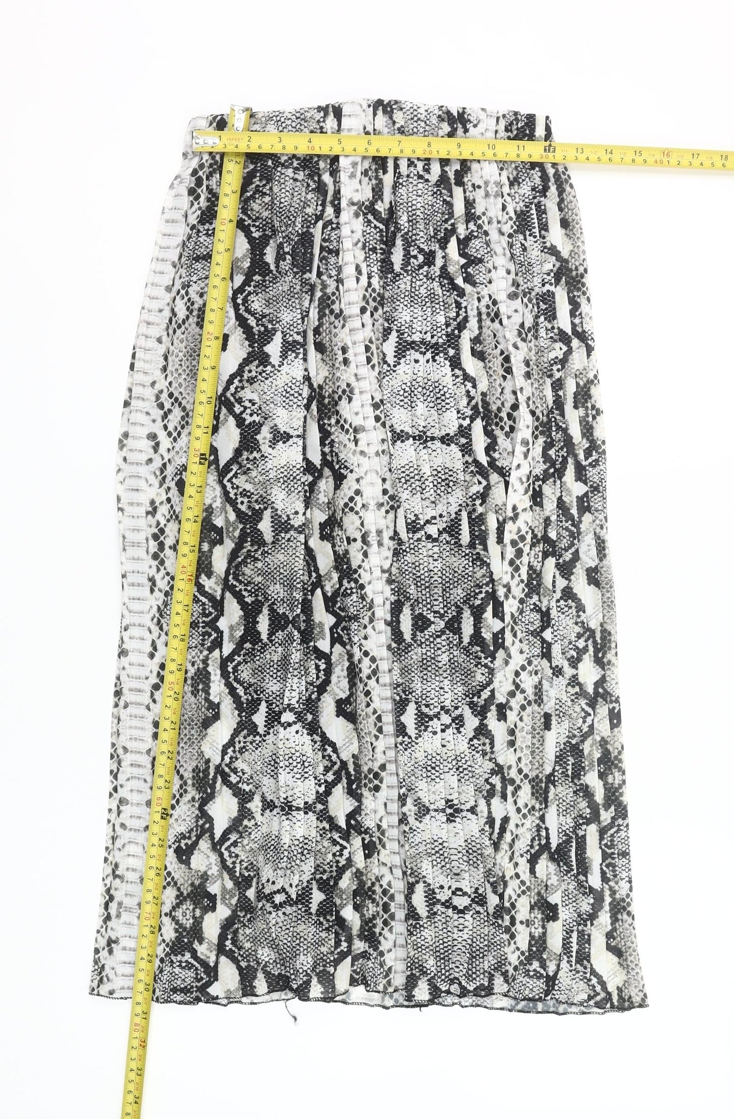 Modissima Womens Snake Print Pleated Midi Skirt Size 12