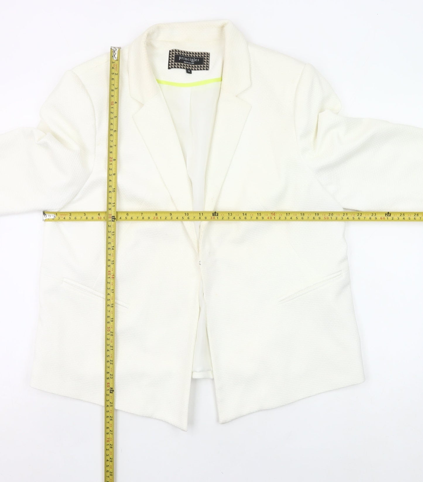 Principles by Ben de Lisi Women’s White Blazer Size 18 Workwear Jacket