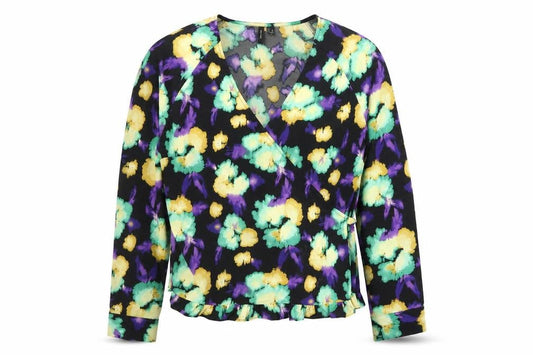 Vero Moda Womens Multicoloured Floral Wrap Blouse Size 16
