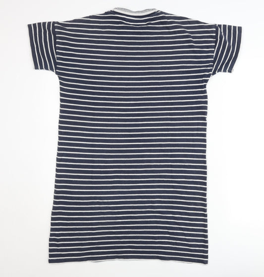 Crew Clothing Women’s Blue Striped Cotton T-Shirt Dress Size 10