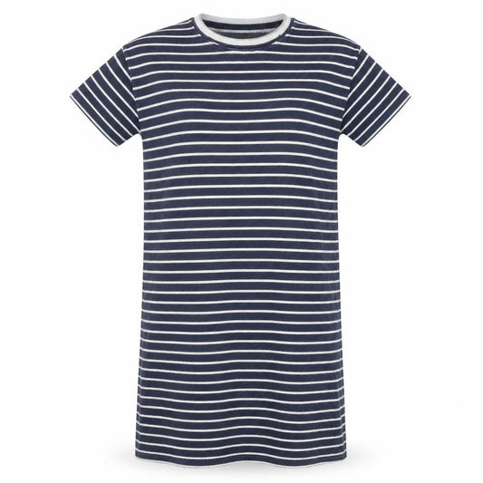 Crew Clothing Blue Striped Cotton T-Shirt Dress Size 10