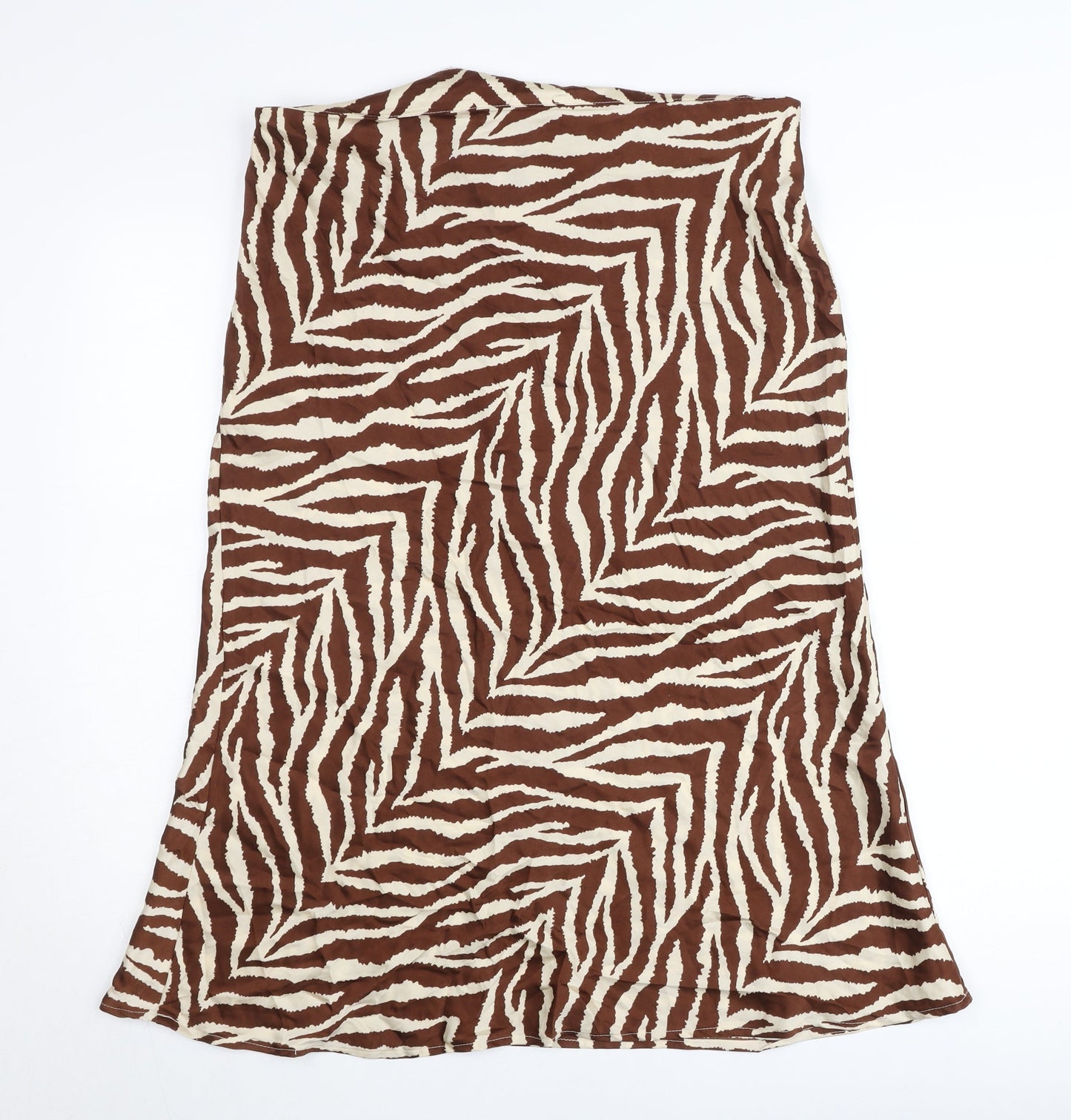 Emery Rose Women’s Brown Animal Print Midi Skirt Size XL