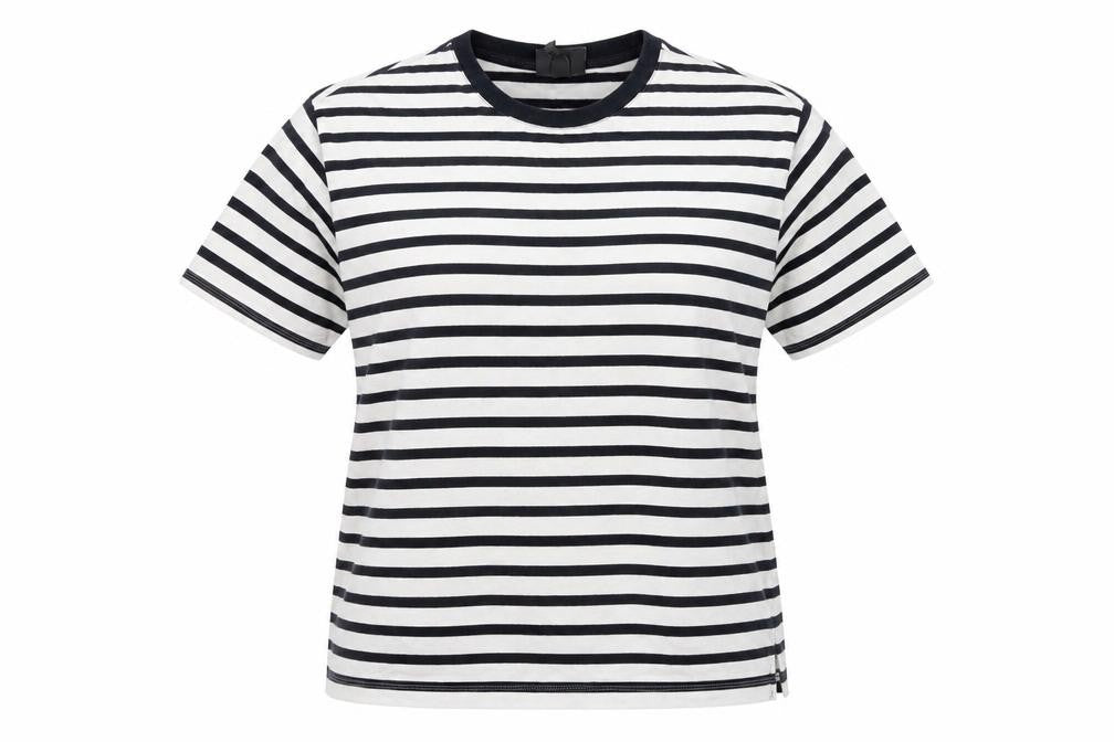 H&M Women’s Black White Striped Relaxed Fit T-Shirt Size 8
