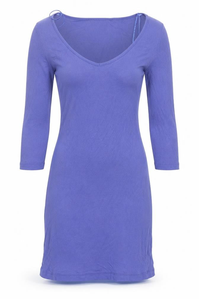River Island Women’s Purple Bodycon Dress Size 10 V-Neck 3/4 Sleeve