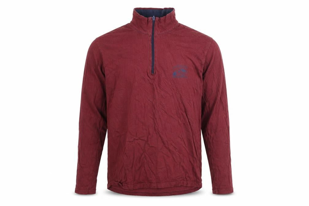 Atlas For Men Mens Red M 1/4 Zip Pullover Sweatshirt Outdoor Cotton