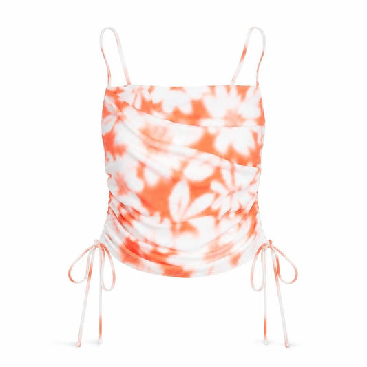 Bershka Women’s Multicoloured Floral Cowl Neck Camisole Tank Top Size 12