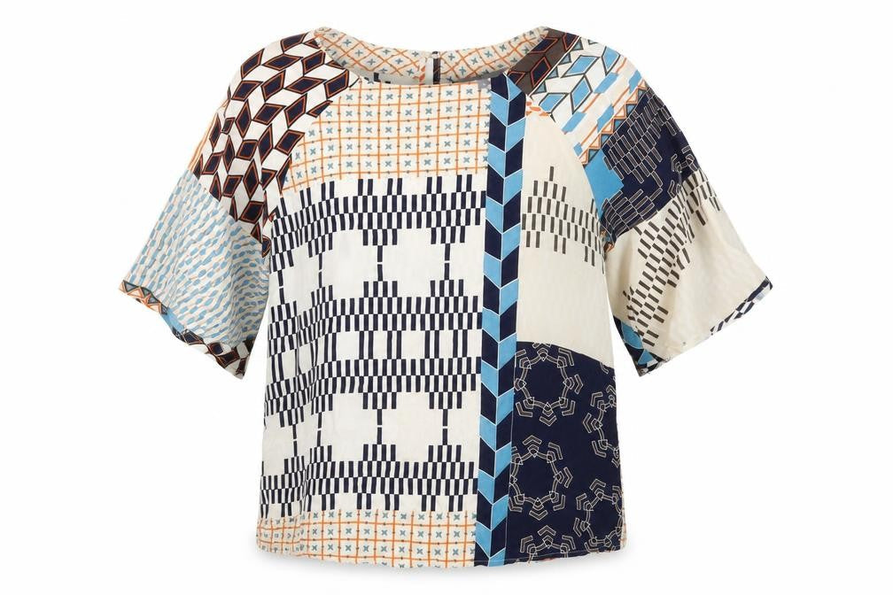 Principles Women’s Multicoloured Geometric Tunic Blouse Size 12
