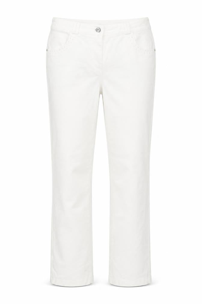 Gerard Womens White Straight Stretch Jeans Size 14
