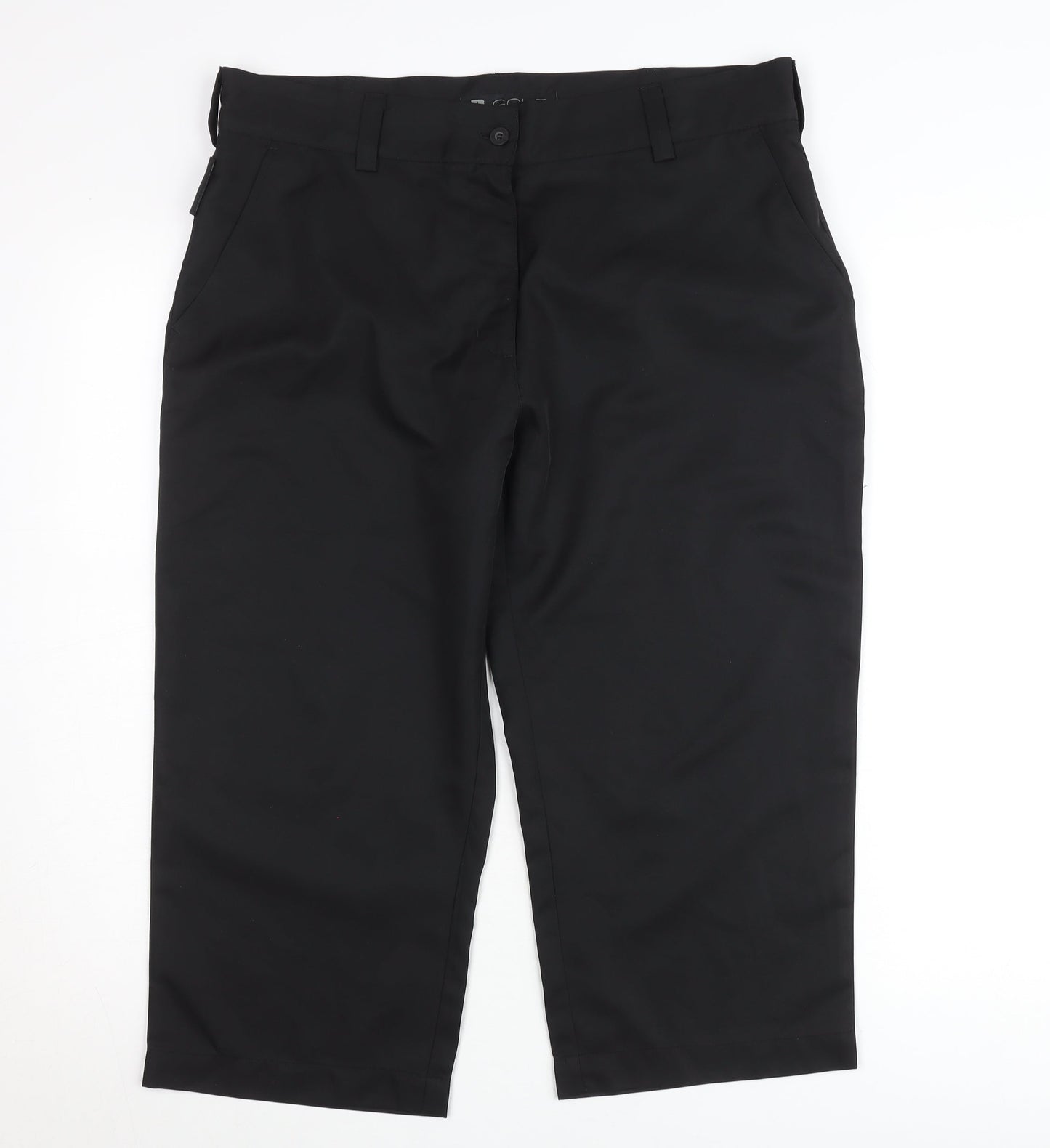 Golf Black Capri Trousers Unisex Adults Size 14 Polyester