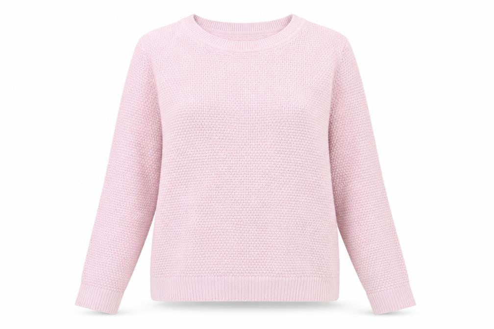 Vila Womens Pink XL Chunky Knit Cotton Pullover Jumper