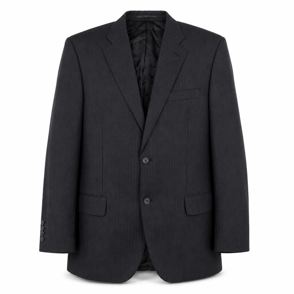 Lanificio Cerruti Men's Black Pinstripe Wool Blazer 42S Jacket