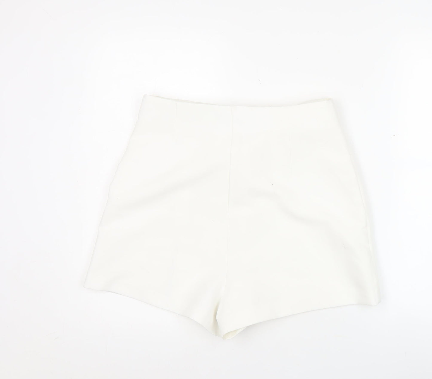 Zara Women White Skort L High Rise Short Casual Party Summer