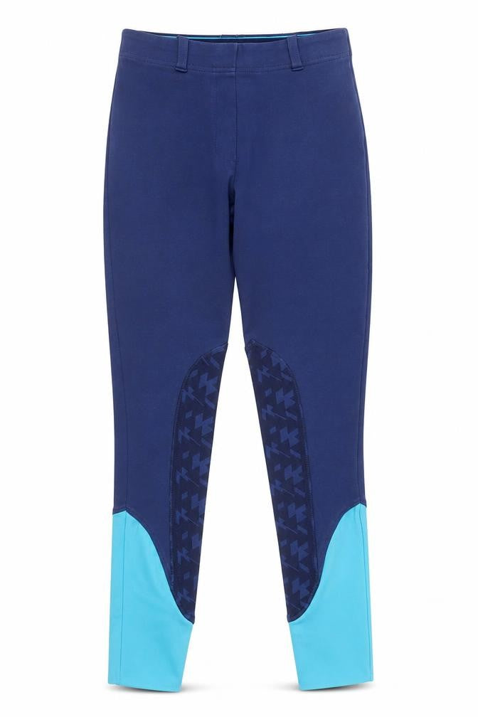 Equestrian Girls Blue Jodhpur Riding Trousers Size 24in Cotton Blend