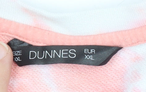 Dunnes Women’s Pink Tie-Dye Sweatshirt XXL Cotton Blend