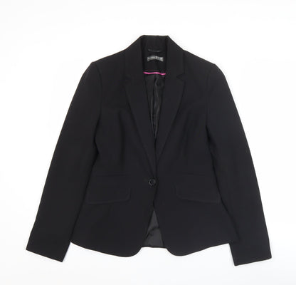 Additional front view of Atmosphere women’s black blazer jacket uk 10 regular fit notch lapel