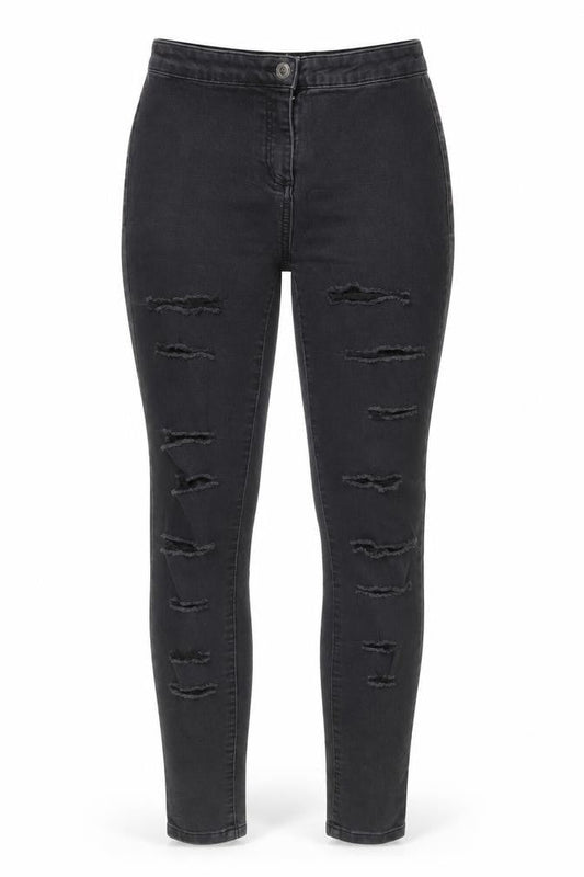 Parisian Womens Black Size 6 Distressed Skinny Jeans