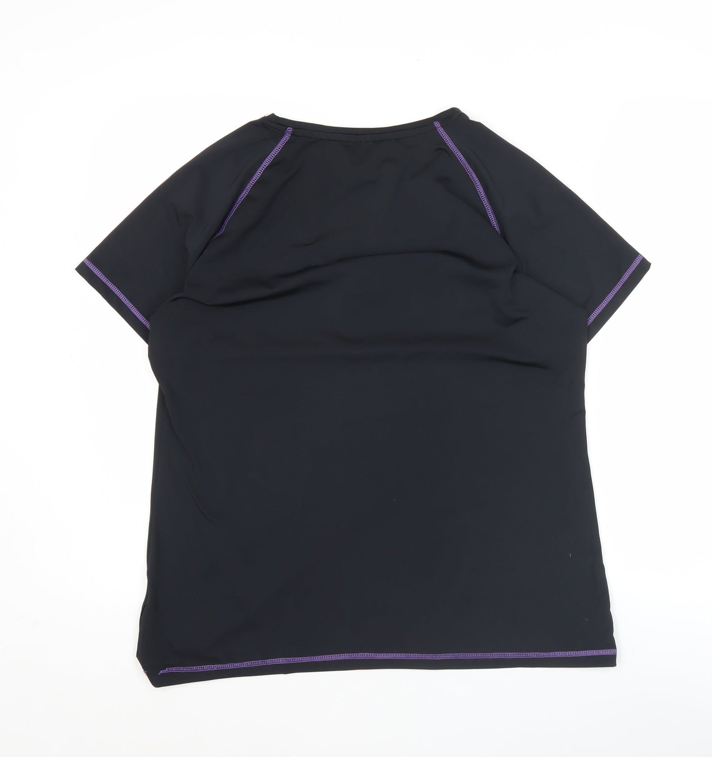 Crivit Womens Black Short Sleeve V-Neck Active T-Shirt Size 18/20