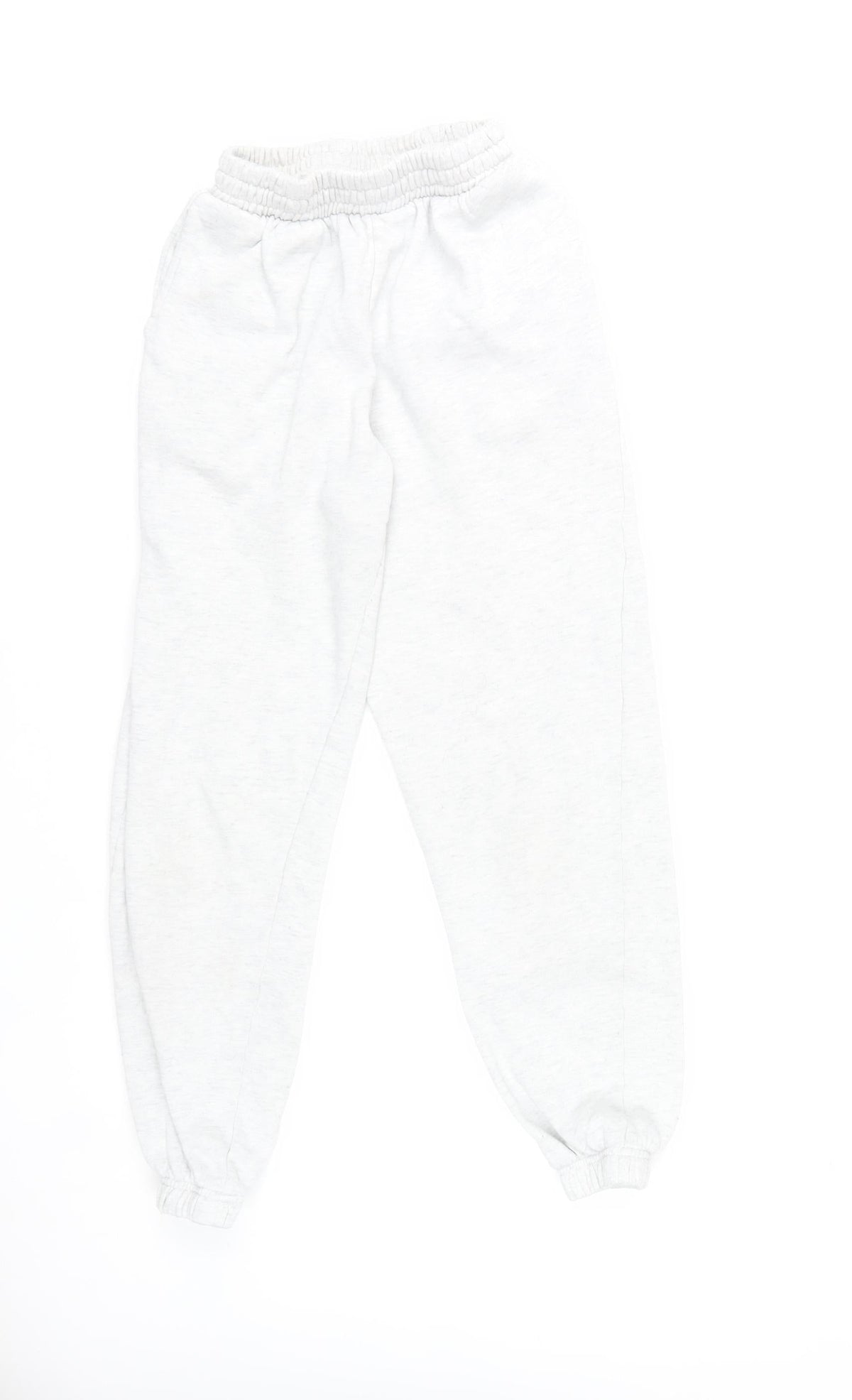 New Look Womens White Sweatpants Size 8 Regular Fit Cotton Blend
