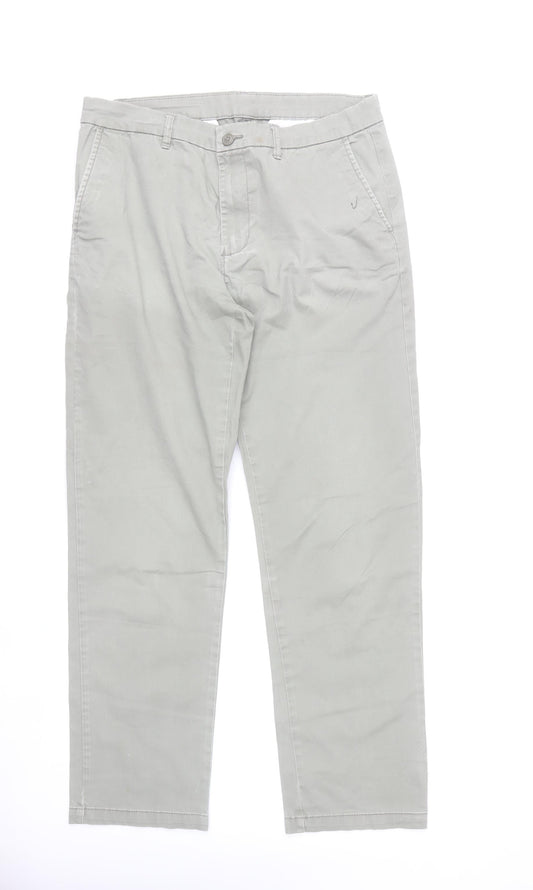 Debenhams Men Grey Chino Trousers Size 34W 31L Regular Fit