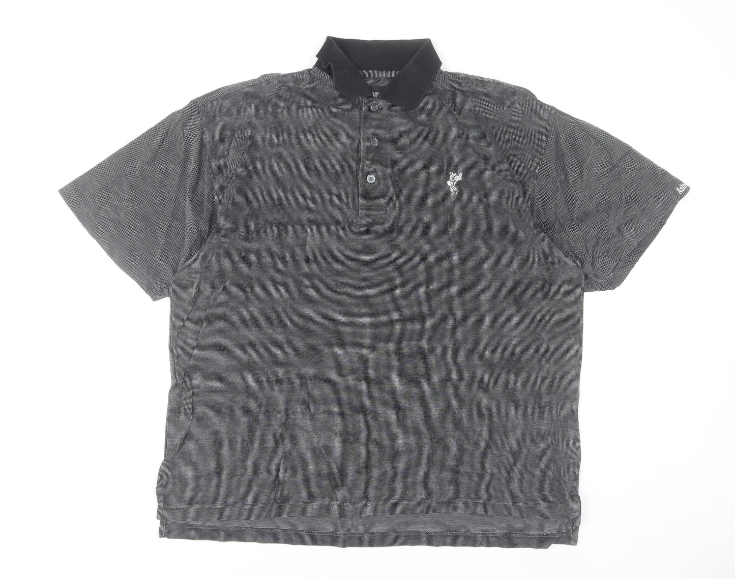 Ashworth Men’s Grey Cotton Polo Shirt M Short Sleeve Golf Casual