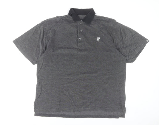 Ashworth Men’s Grey Cotton Polo Shirt M Short Sleeve Golf Casual