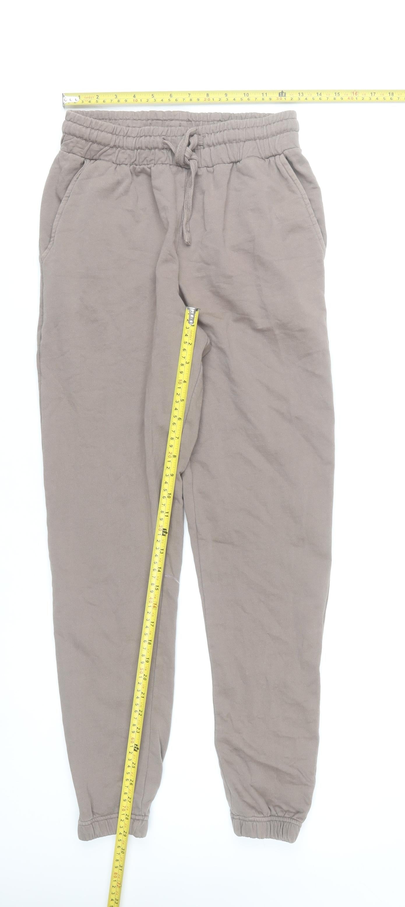 New Look Men Beige XS Jogger Trousers Cotton Blend Casual