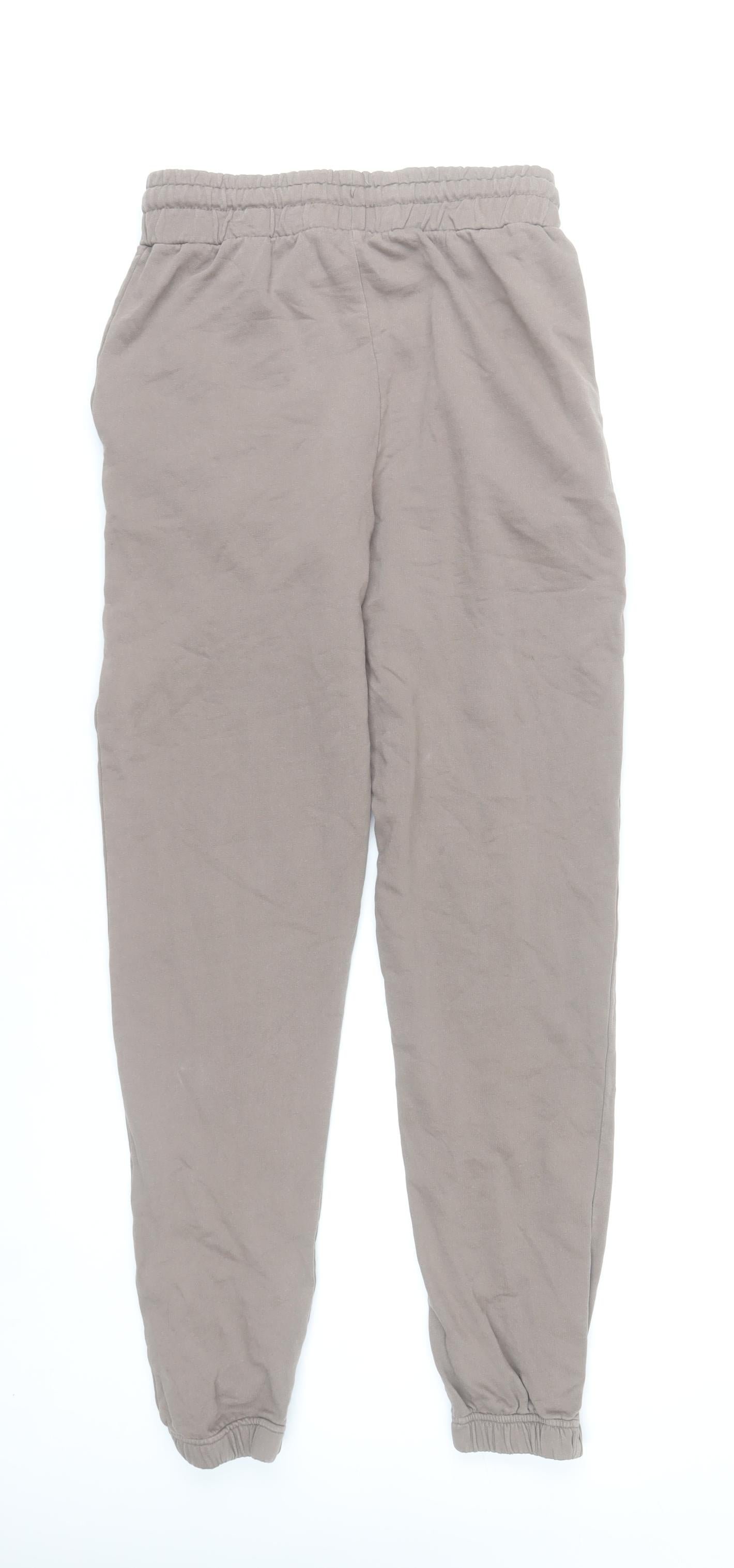 New Look Men Beige XS Jogger Trousers Cotton Blend Casual