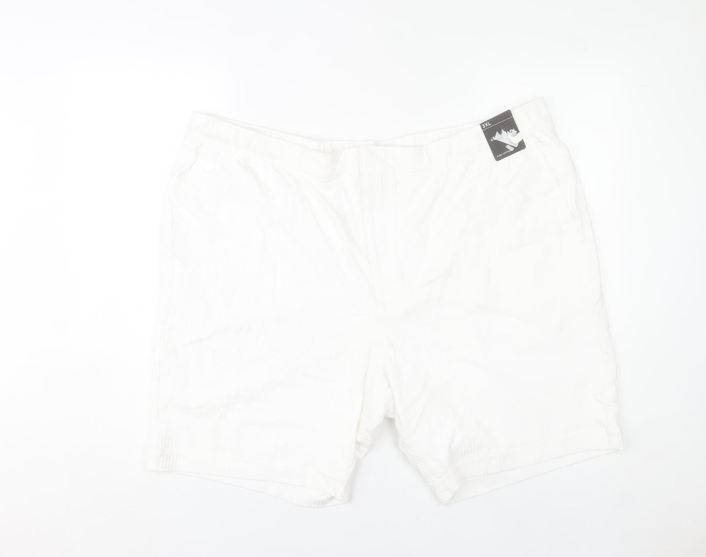 Marks and Spencer Men’s White 3XL Chino Shorts Cotton Summer