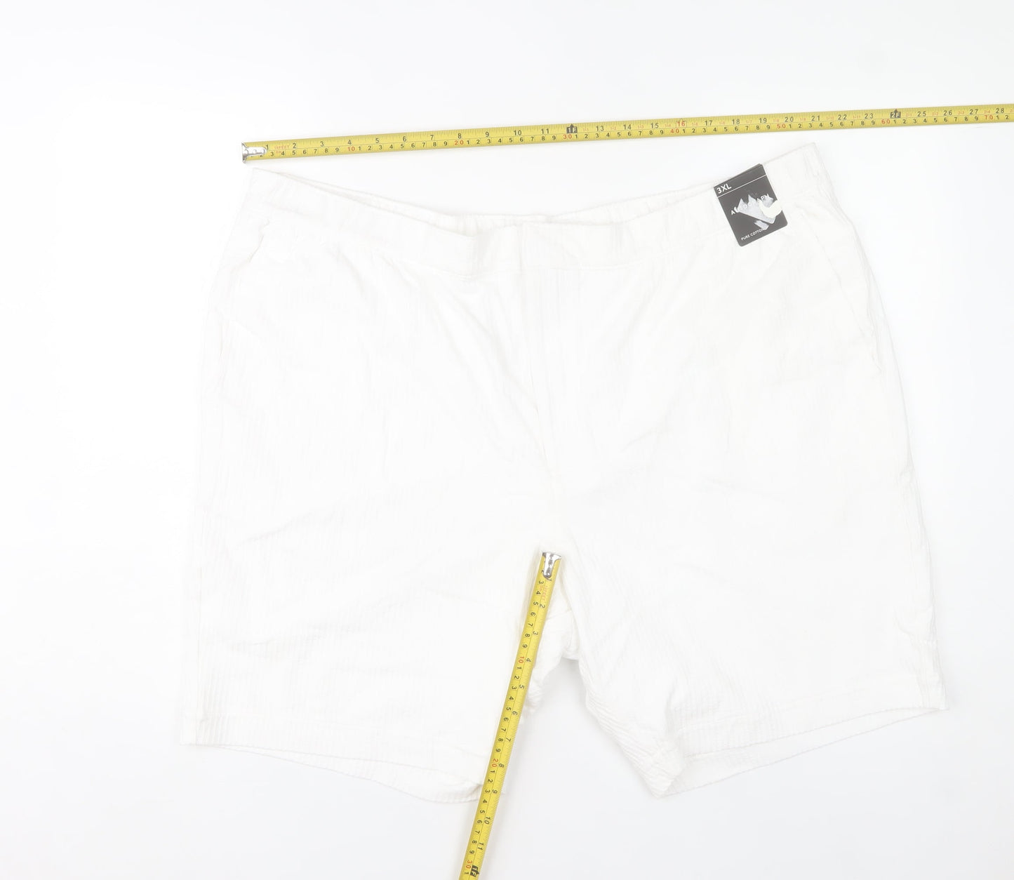 Marks and Spencer Men’s White 3XL Chino Shorts Cotton Summer