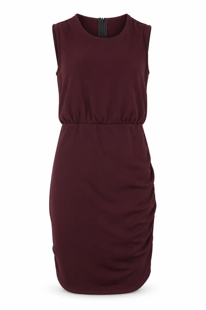 I Saw It First Women’s Red Bodycon Dress Size 8 Sleeveless Crew Neck