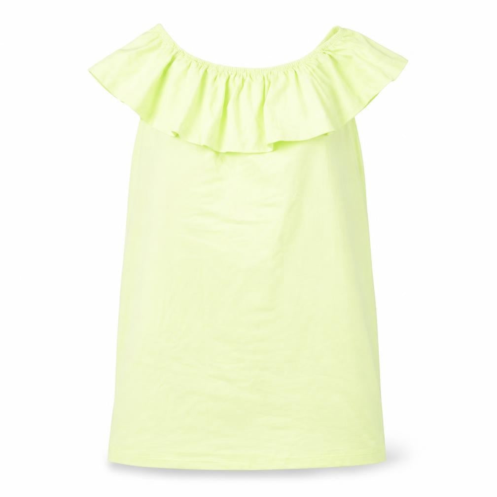 Boohoo Women’s Yellow Off Shoulder Ruffle Shift Dress Size 6
